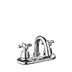 4" Double Cross Handle Curved Neck Chroming Basin Faucet